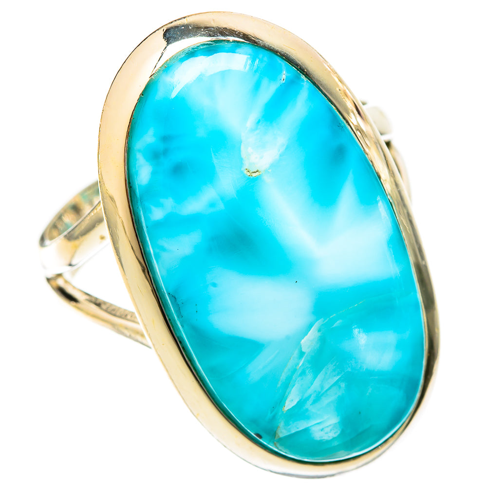 Larimar Rings handcrafted by Ana Silver Co - RING121092 - Photo 2
