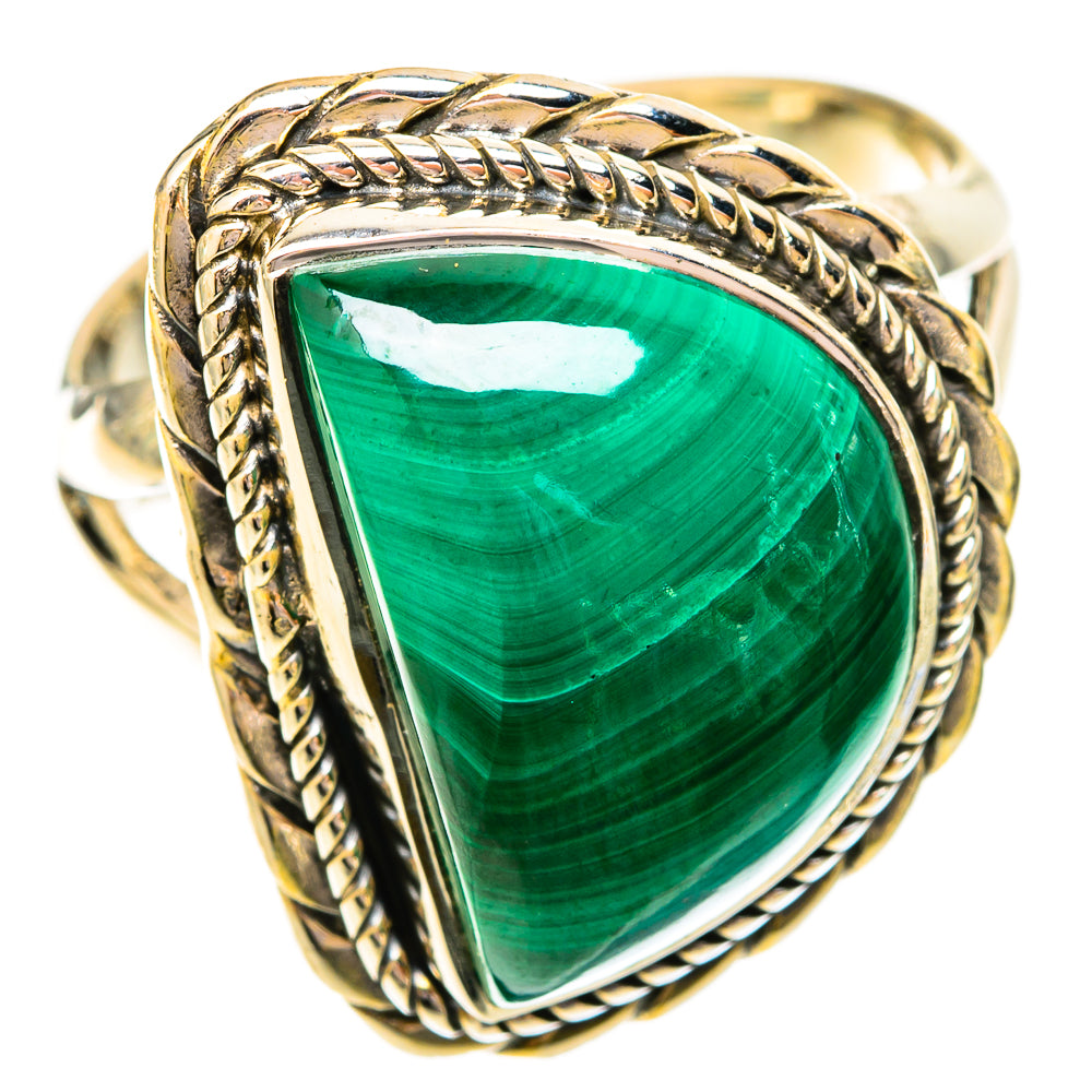 Malachite Rings handcrafted by Ana Silver Co - RING121101 - Photo 2