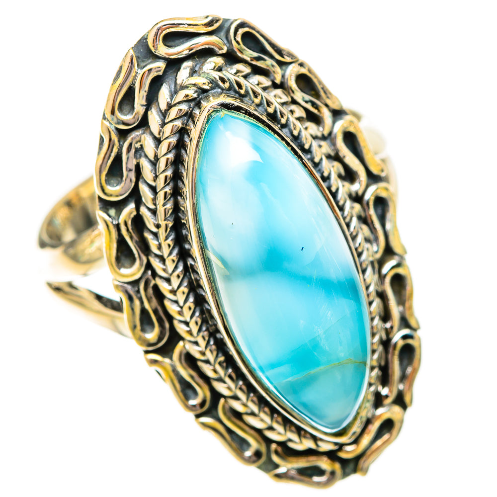 Larimar Rings handcrafted by Ana Silver Co - RING121127 - Photo 2