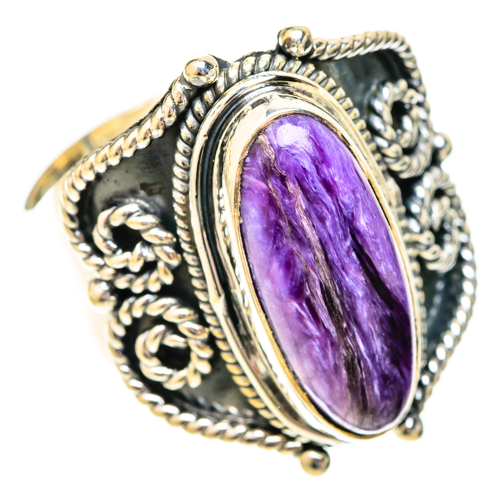 Charoite Rings handcrafted by Ana Silver Co - RING121141 - Photo 2