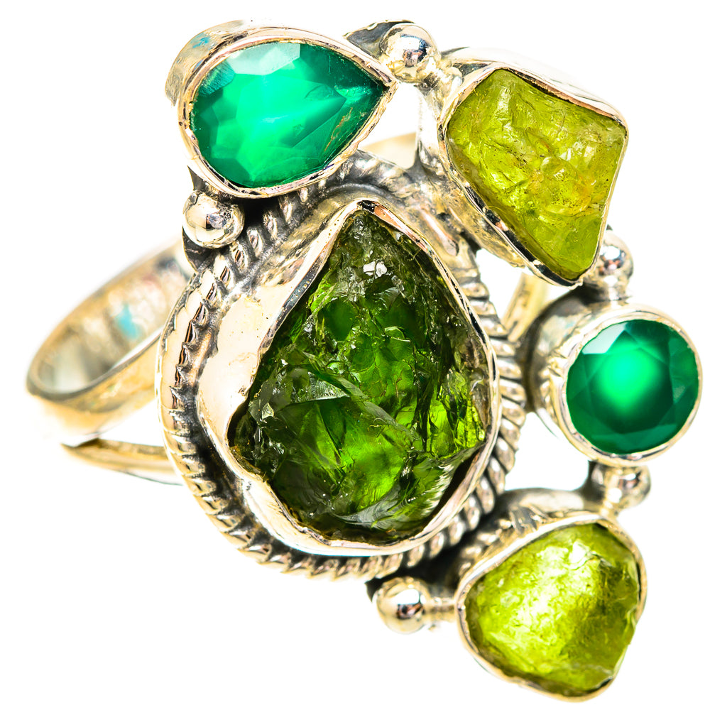 Chrome Diopside Rings handcrafted by Ana Silver Co - RING121159 - Photo 2