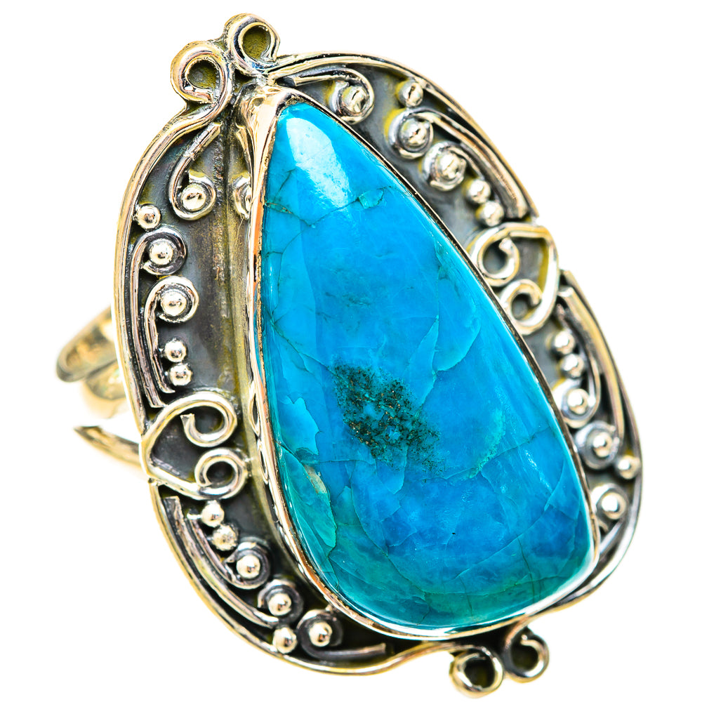 Chrysocolla Rings handcrafted by Ana Silver Co - RING121180 - Photo 2