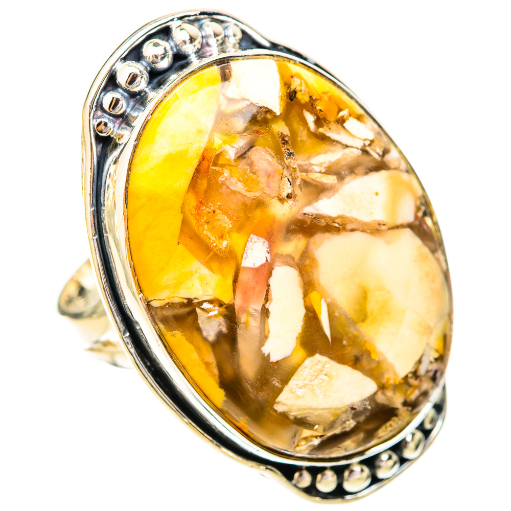 Brecciated Mookaite Rings handcrafted by Ana Silver Co - RING121206 - Photo 2