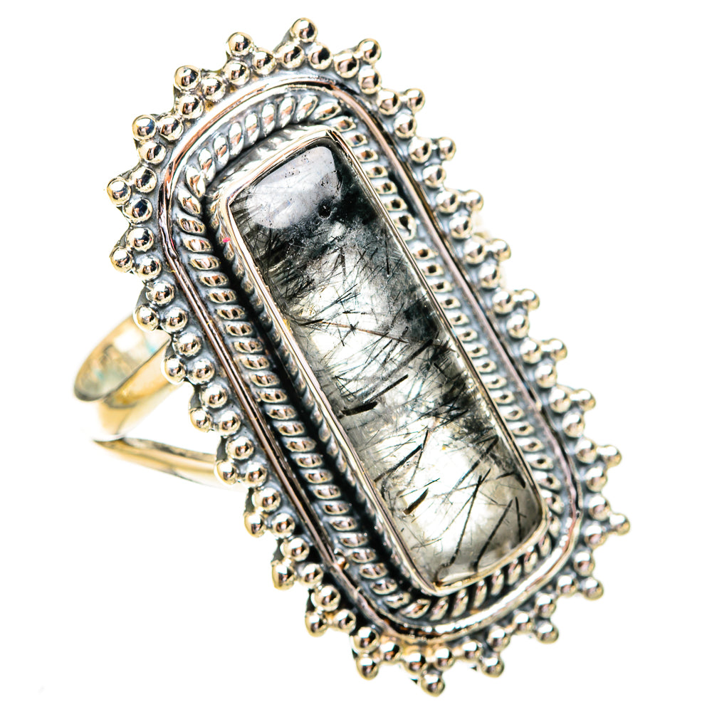 Tourmalinated Quartz Rings handcrafted by Ana Silver Co - RING121216 - Photo 2