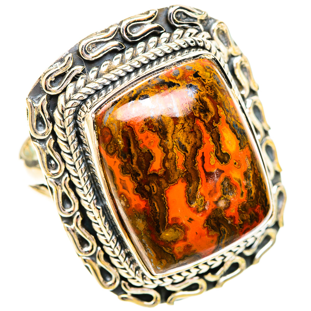 Moroccan Agate Rings handcrafted by Ana Silver Co - RING121251 - Photo 2