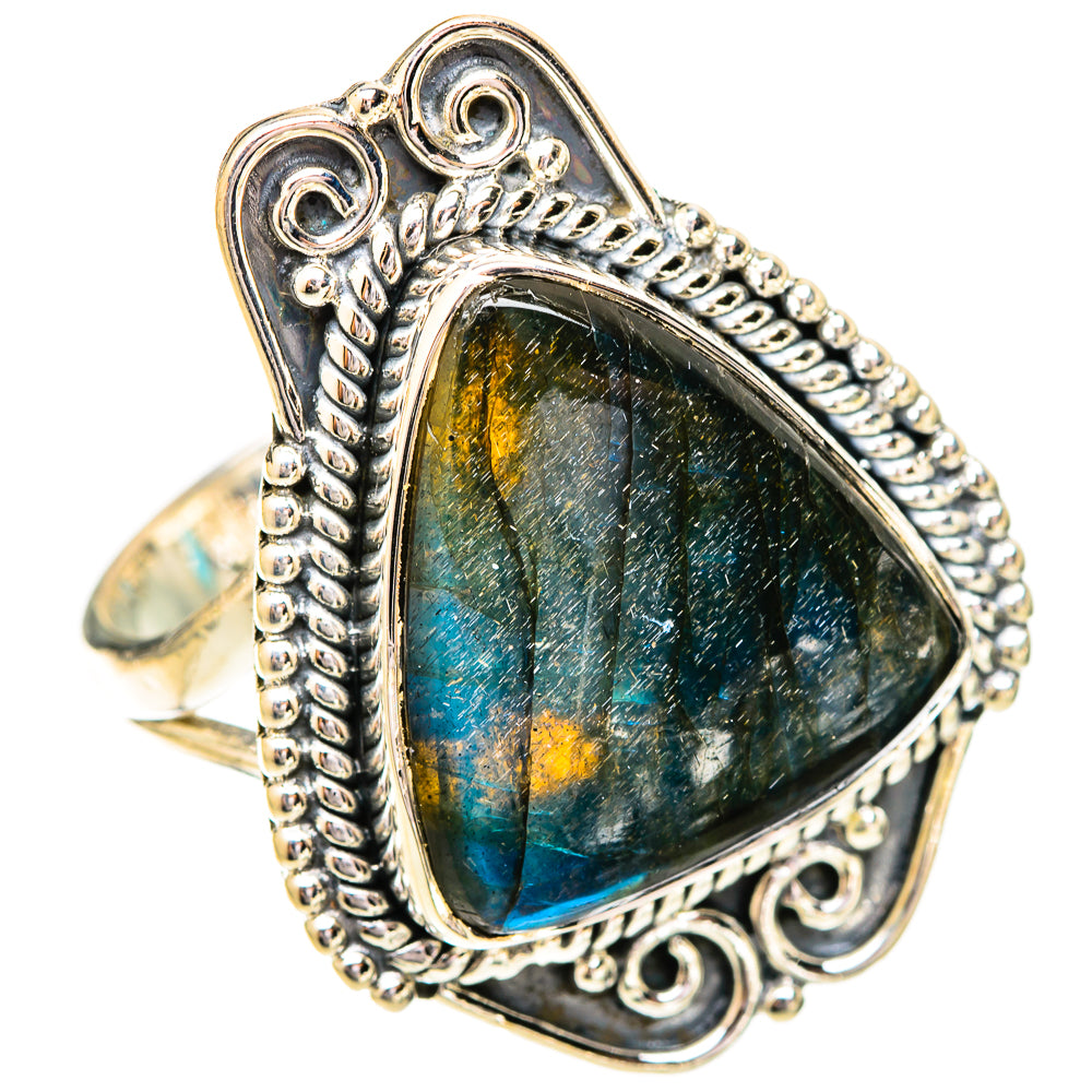 Labradorite Rings handcrafted by Ana Silver Co - RING121282 - Photo 2