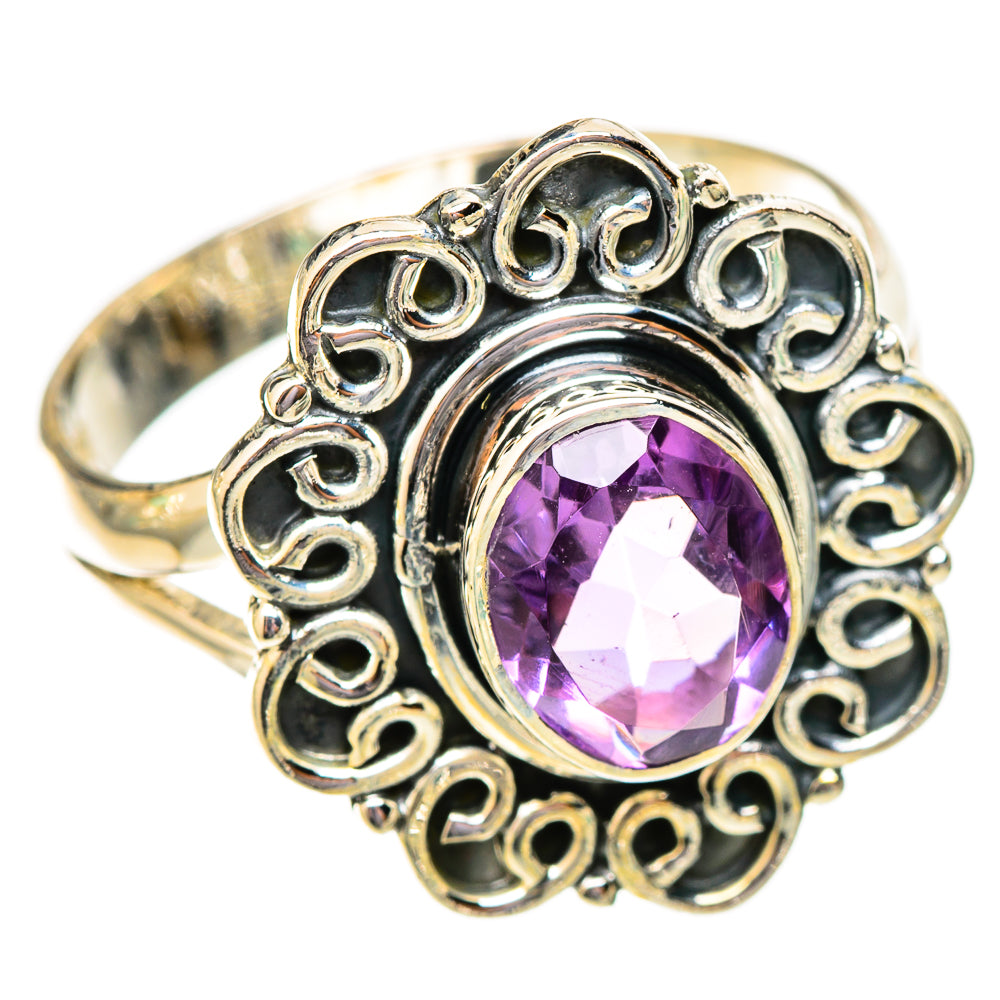 Amethyst Rings handcrafted by Ana Silver Co - RING121350 - Photo 2