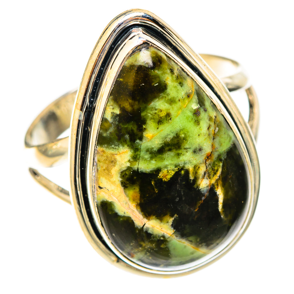 Australian Green Opal Rings handcrafted by Ana Silver Co - RING121404 - Photo 2