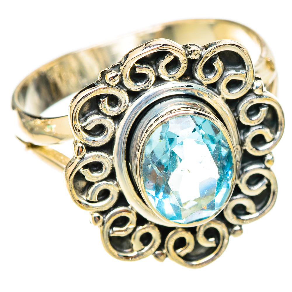 Blue Topaz Rings handcrafted by Ana Silver Co - RING121453 - Photo 2