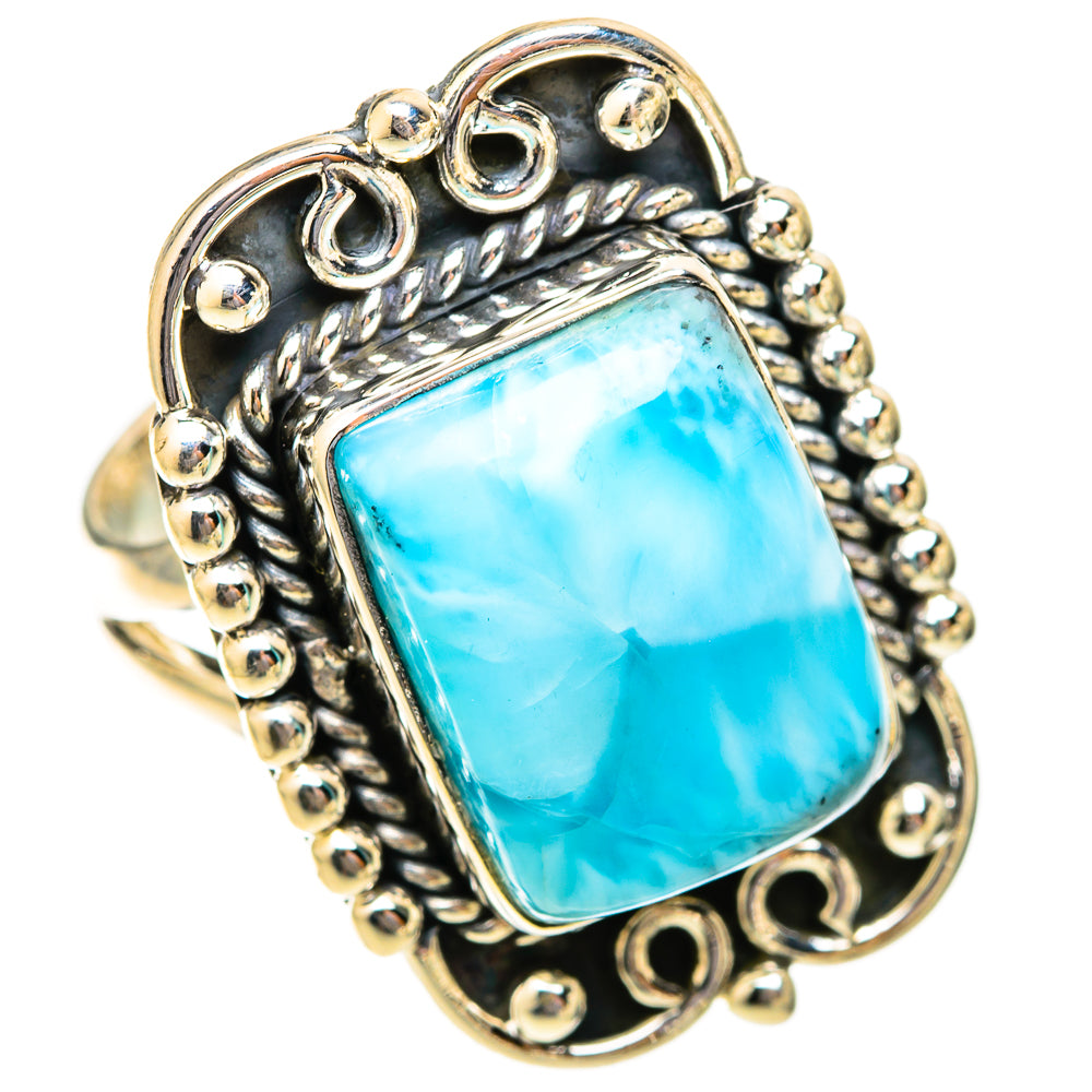 Larimar Rings handcrafted by Ana Silver Co - RING121457 - Photo 2