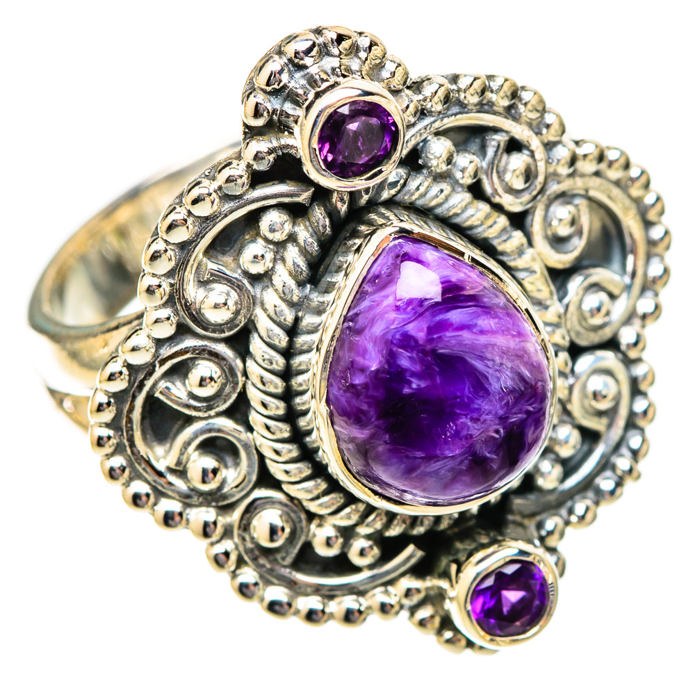 Charoite Rings handcrafted by Ana Silver Co - RING121477 - Photo 2