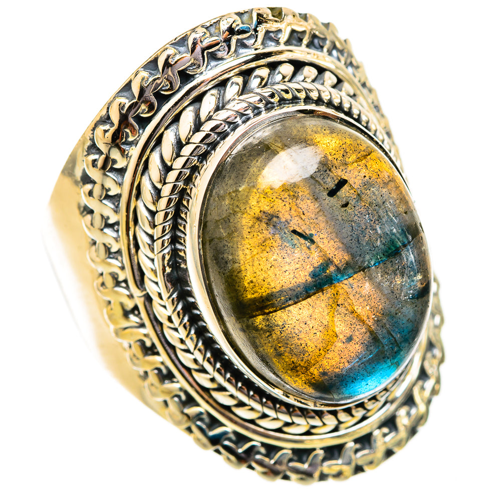 Labradorite Rings handcrafted by Ana Silver Co - RING121508 - Photo 2