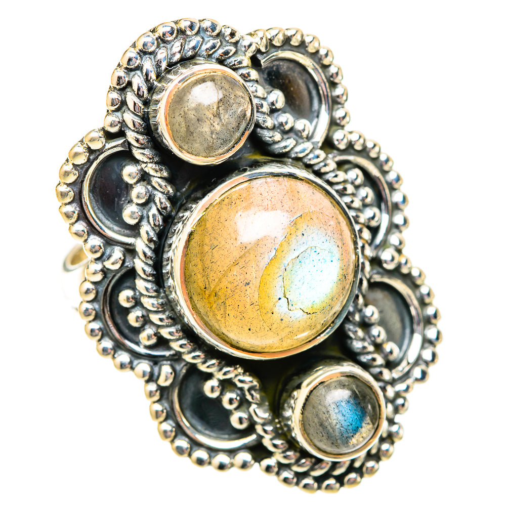 Labradorite Rings handcrafted by Ana Silver Co - RING121590 - Photo 2