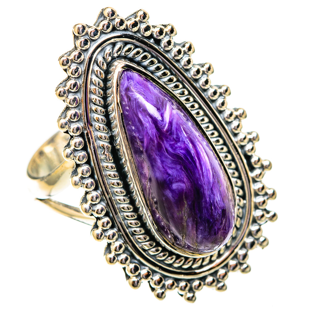Charoite Rings handcrafted by Ana Silver Co - RING121623 - Photo 2