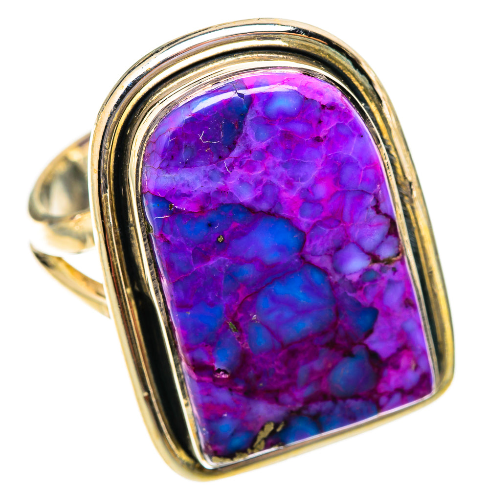 Purple Copper Composite Turquoise Rings handcrafted by Ana Silver Co - RING121626 - Photo 2