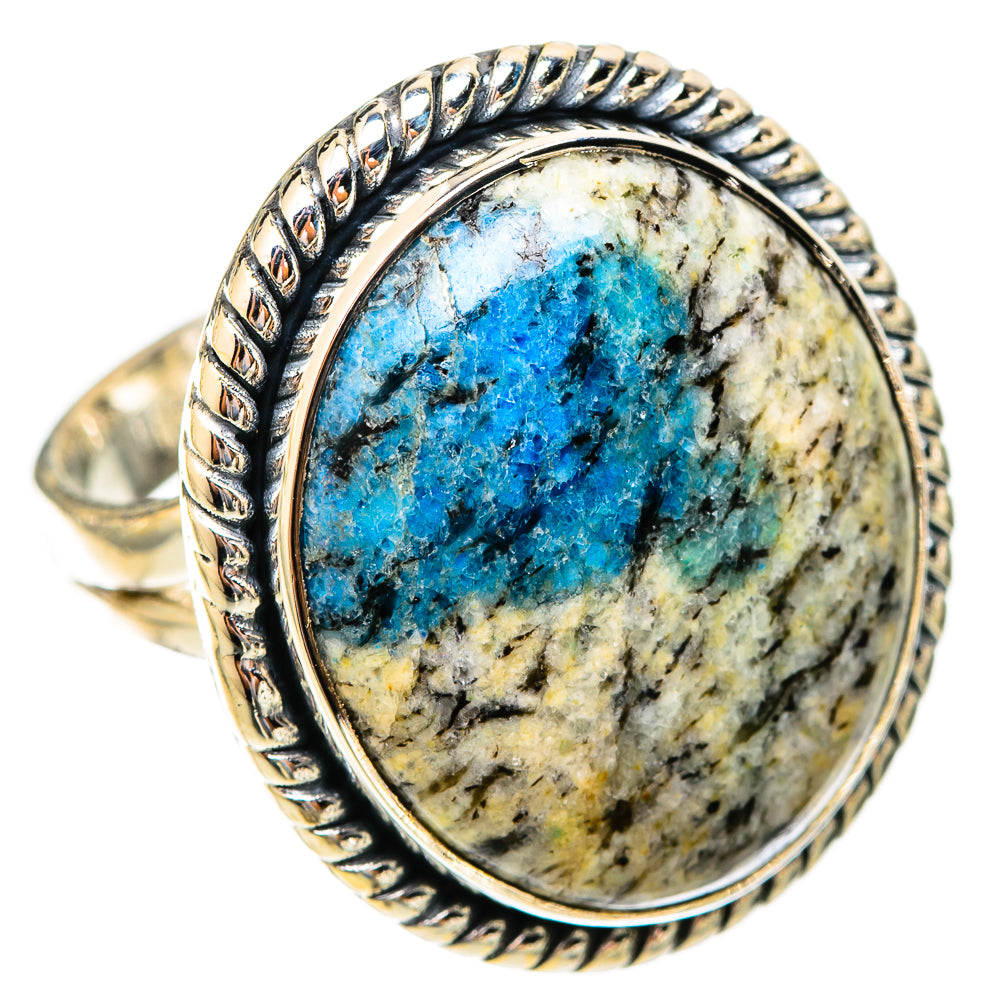 K2 Blue Azurite Rings handcrafted by Ana Silver Co - RING121642 - Photo 2