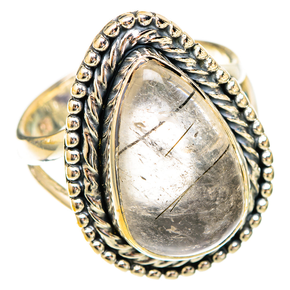 Tourmalinated Quartz Rings handcrafted by Ana Silver Co - RING121694 - Photo 2