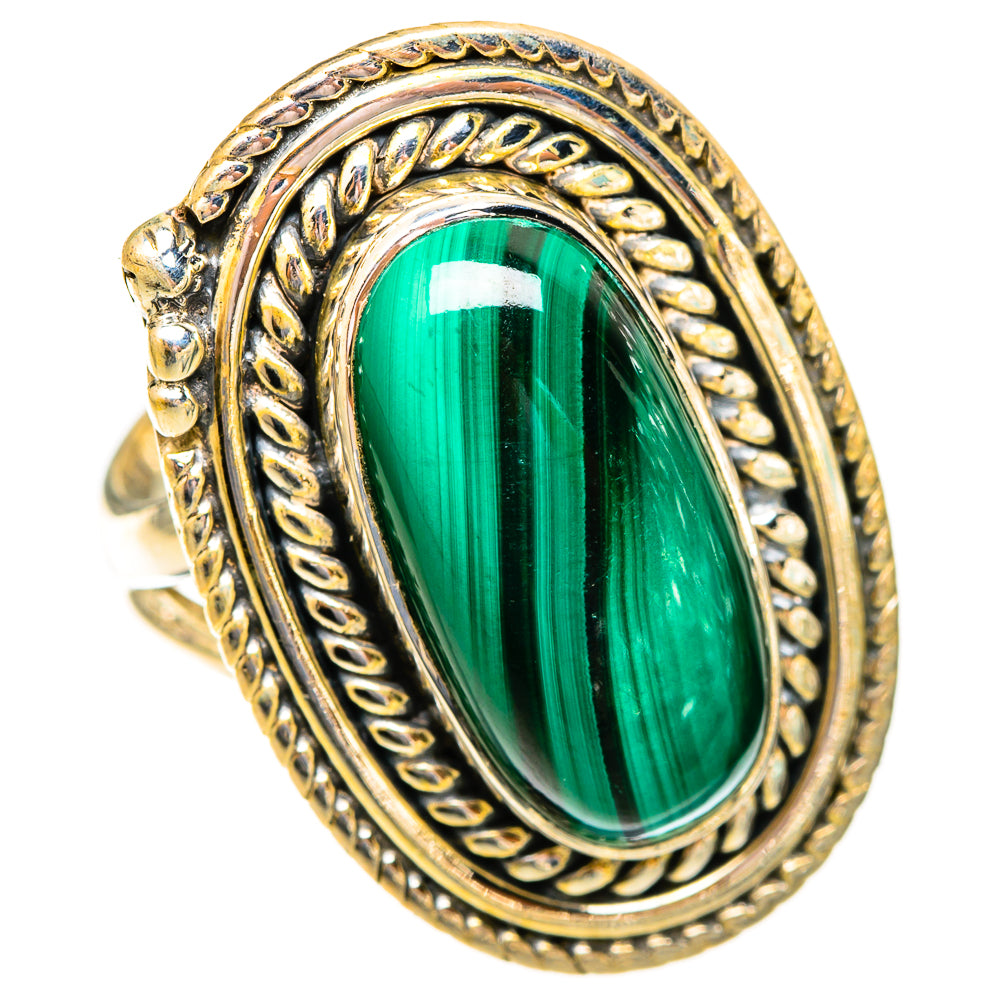 Malachite Rings handcrafted by Ana Silver Co - RING121714 - Photo 2