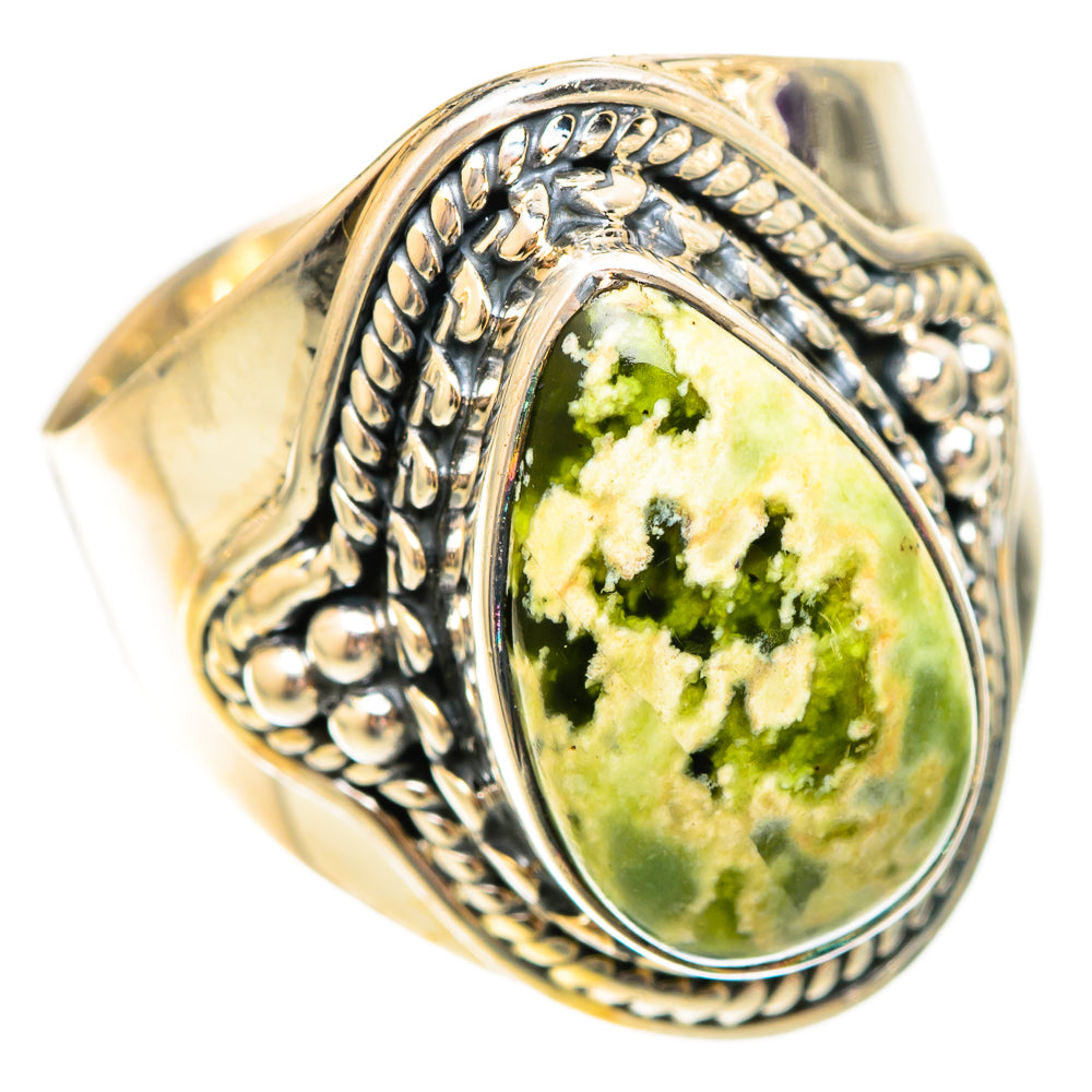 Australian Green Opal Rings handcrafted by Ana Silver Co - RING121749 - Photo 2
