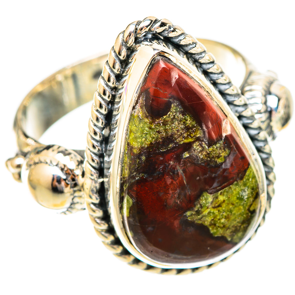 Dragon's Blood Stone Rings handcrafted by Ana Silver Co - RING121754 - Photo 2