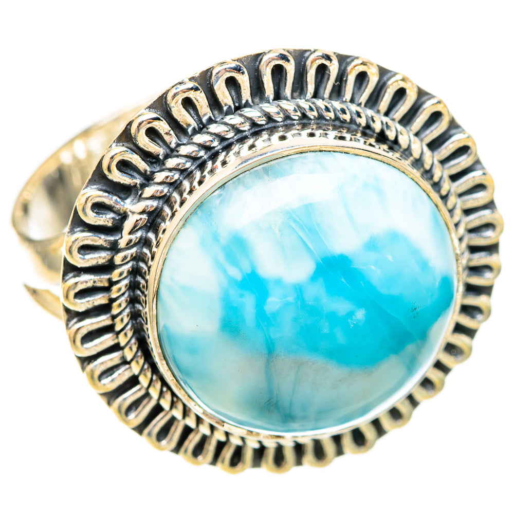 Larimar Rings handcrafted by Ana Silver Co - RING121803 - Photo 2