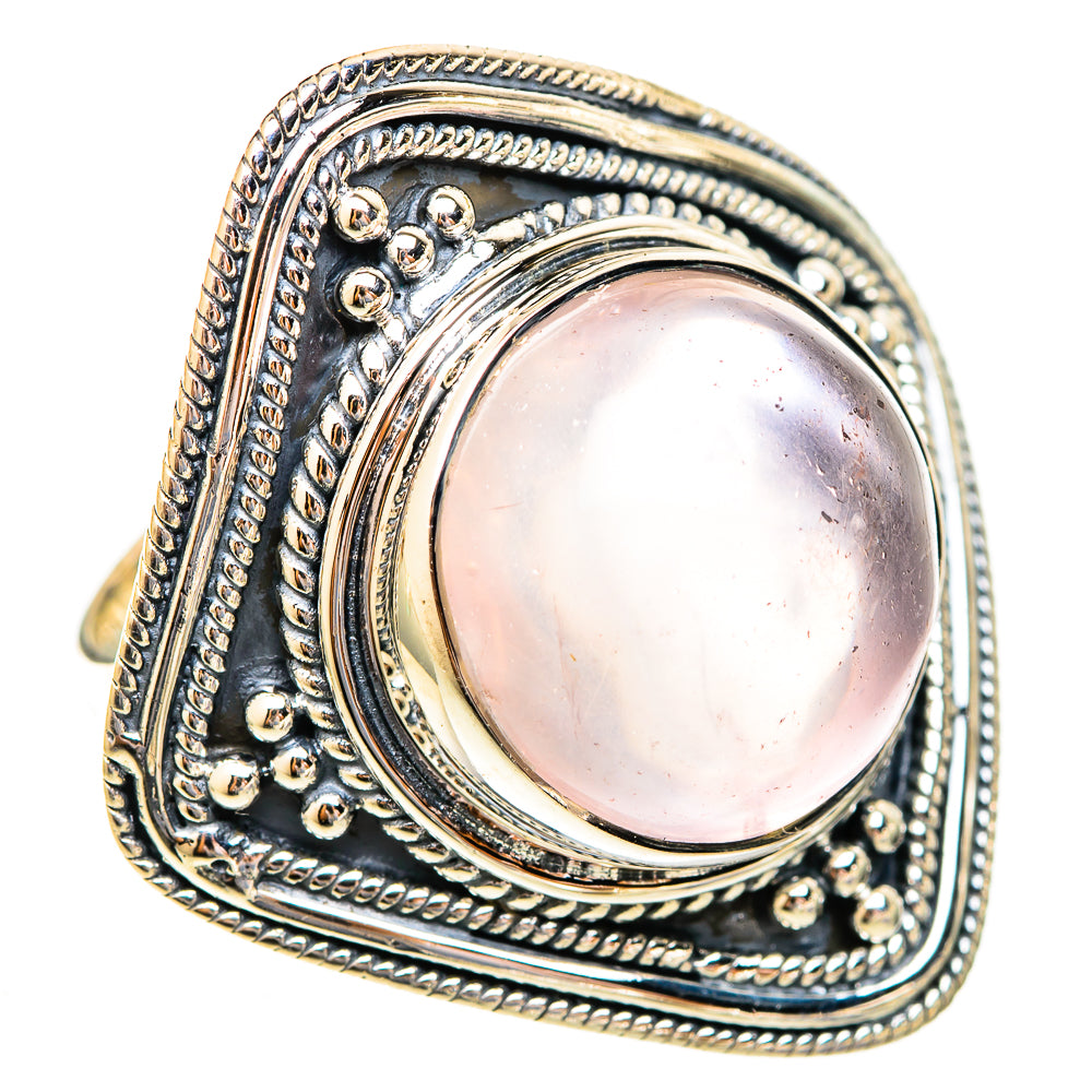 Rose Quartz Rings handcrafted by Ana Silver Co - RING121828 - Photo 2