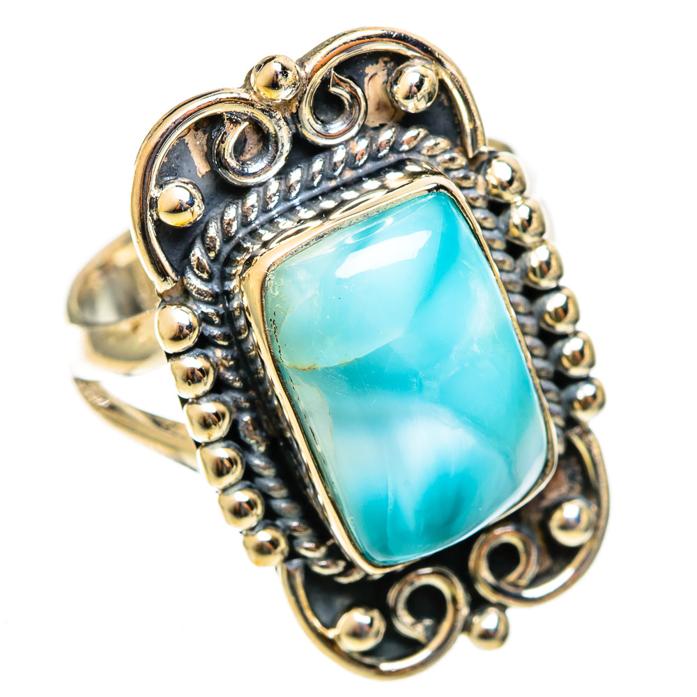 Larimar Rings handcrafted by Ana Silver Co - RING121939 - Photo 2