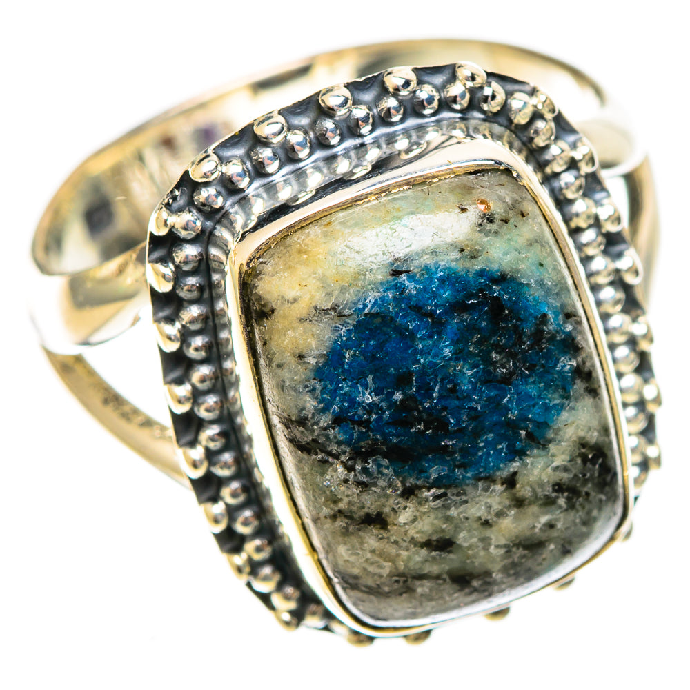 K2 Blue Azurite Rings handcrafted by Ana Silver Co - RING121943 - Photo 2