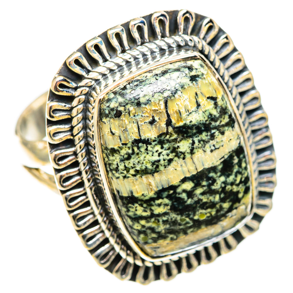 Green Swiss Opal Rings handcrafted by Ana Silver Co - RING121947 - Photo 2