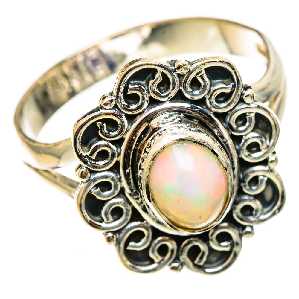 Ethiopian Opal Rings handcrafted by Ana Silver Co - RING121963 - Photo 2