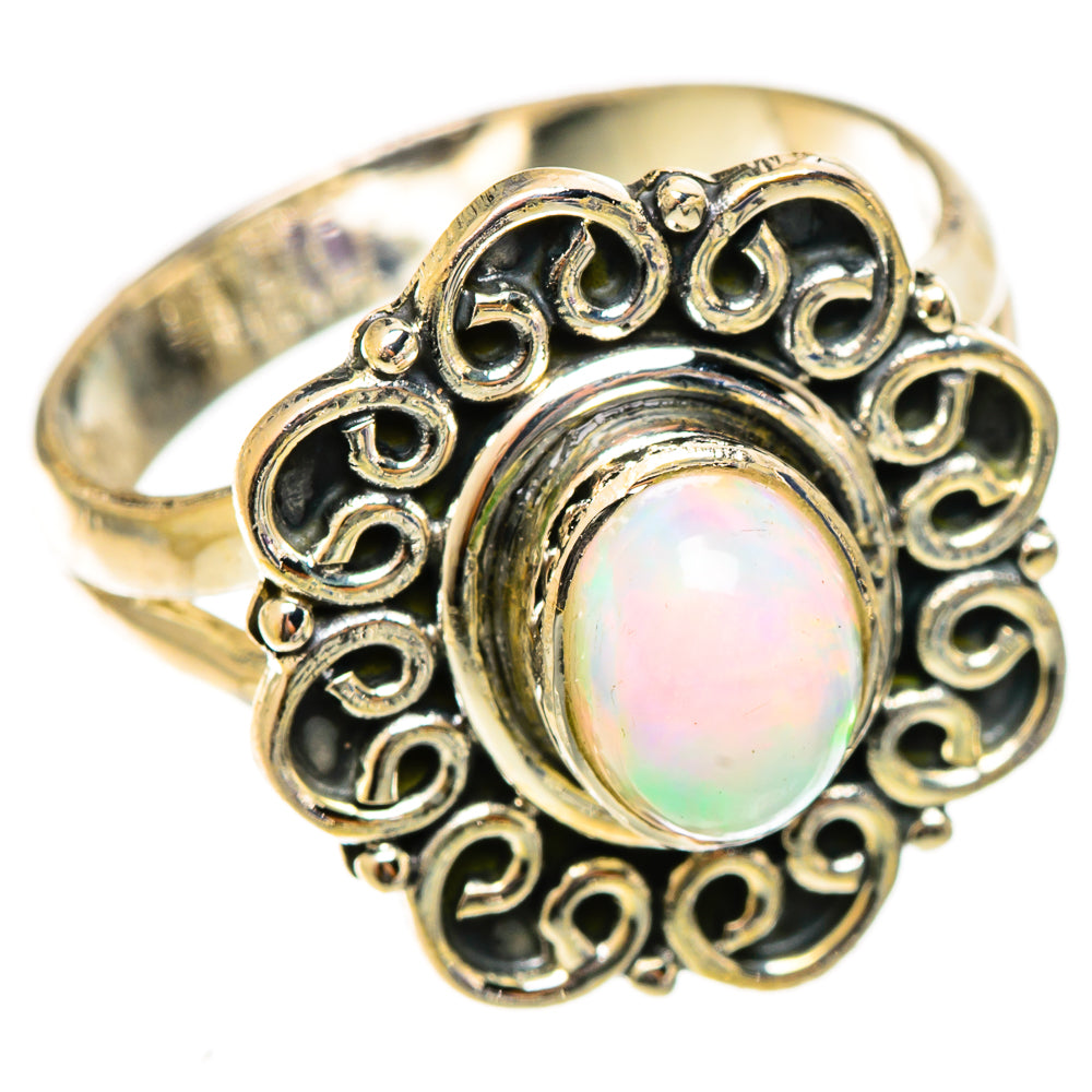 Ethiopian Opal Rings handcrafted by Ana Silver Co - RING121993 - Photo 2
