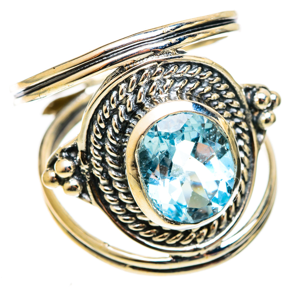 Blue Topaz Rings handcrafted by Ana Silver Co - RING122001 - Photo 2