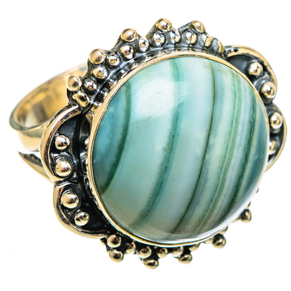 Green Jasper Rings handcrafted by Ana Silver Co - RING122009 - Photo 2