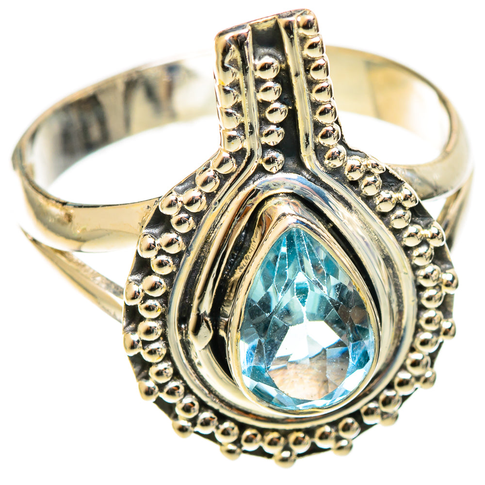 Blue Topaz Rings handcrafted by Ana Silver Co - RING122083 - Photo 2