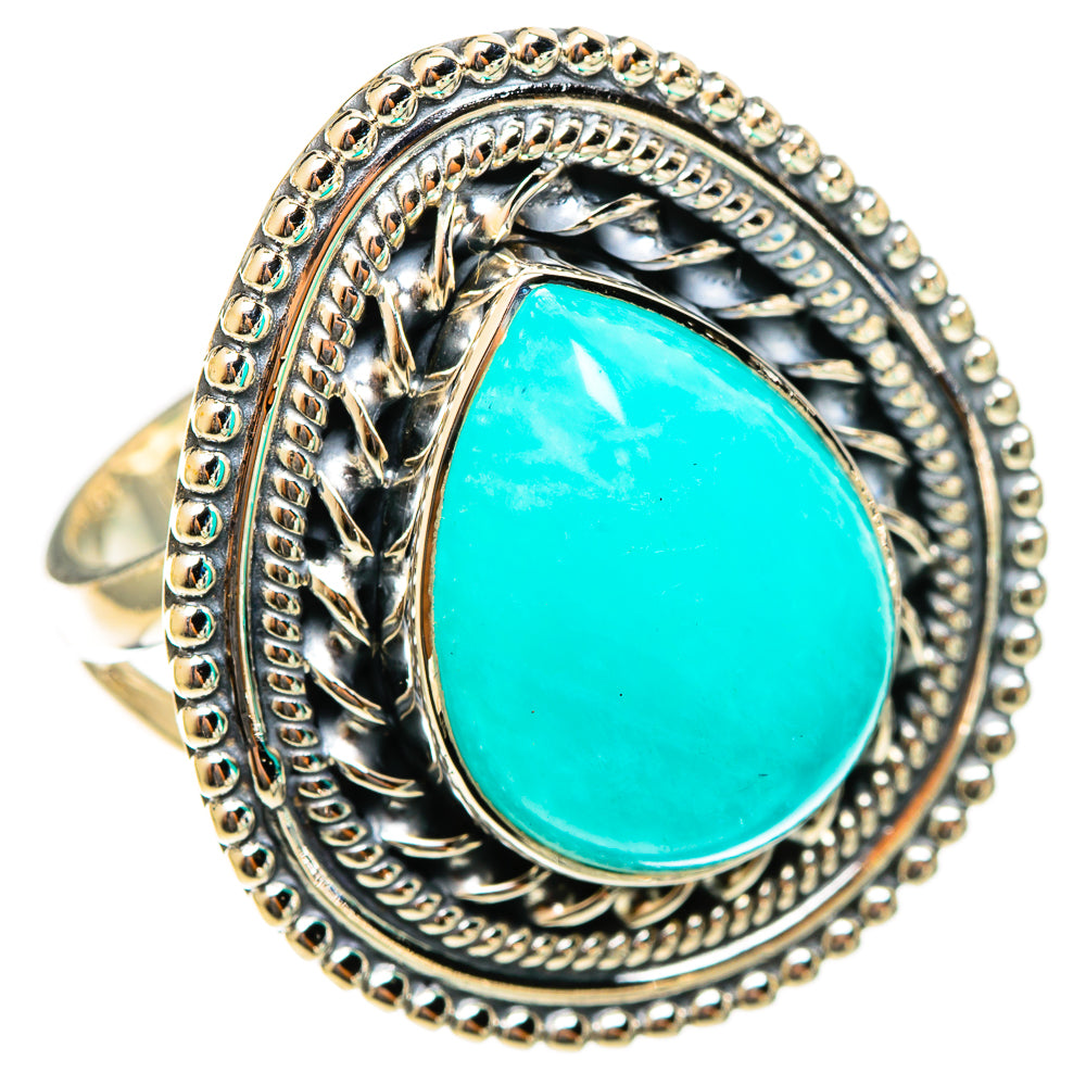 Amazonite Rings handcrafted by Ana Silver Co - RING122132 - Photo 2