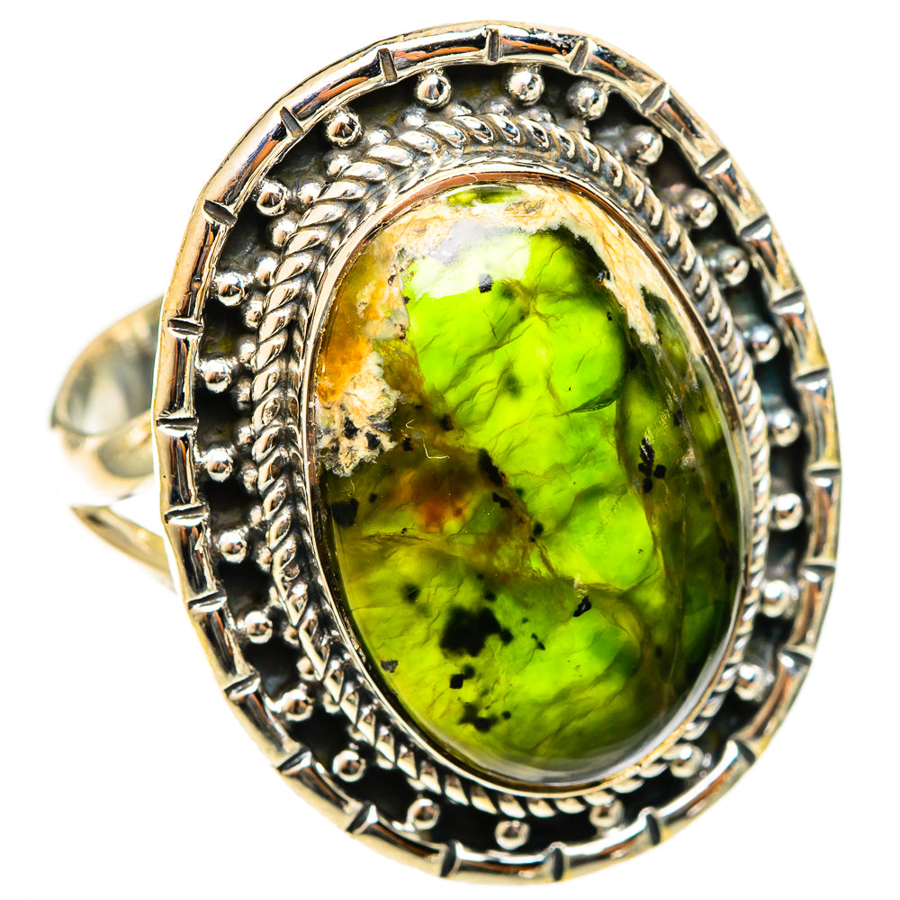 Australian Green Opal Rings handcrafted by Ana Silver Co - RING122167 - Photo 2