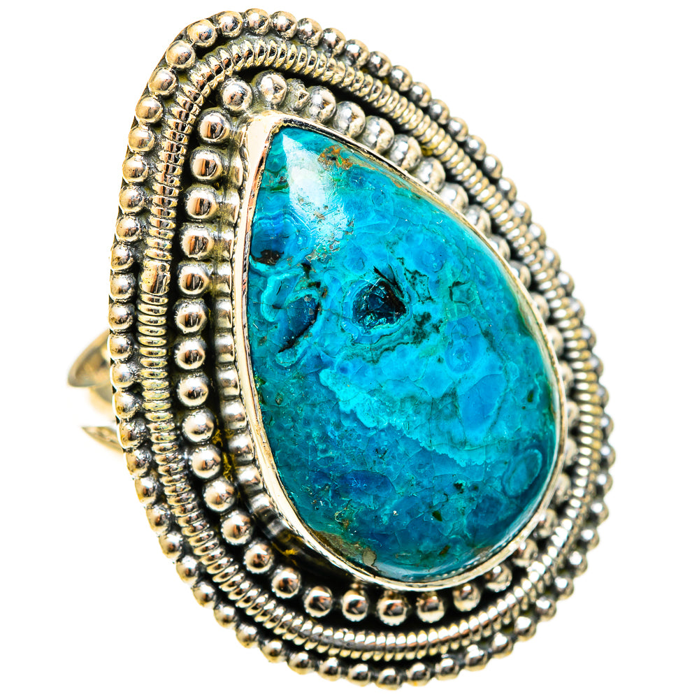 Chrysocolla Rings handcrafted by Ana Silver Co - RING122205 - Photo 2