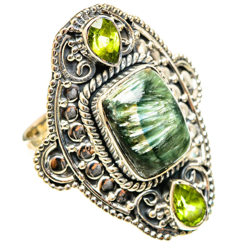Seraphinite Rings handcrafted by Ana Silver Co - RING122209 - Photo 2