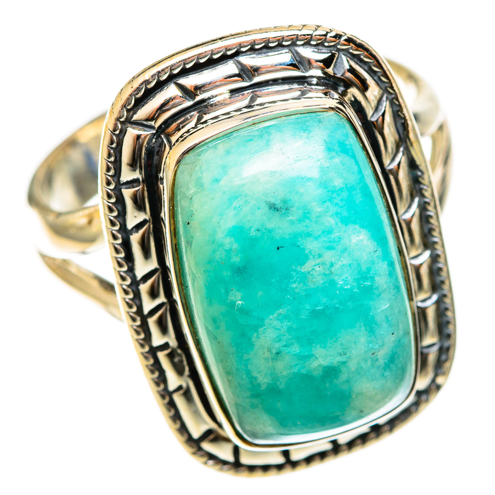 Amazonite Rings handcrafted by Ana Silver Co - RING122246 - Photo 2