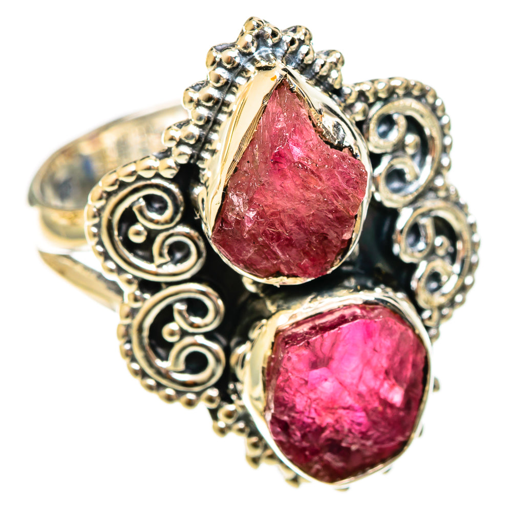 Pink Tourmaline Rings handcrafted by Ana Silver Co - RING122293 - Photo 2