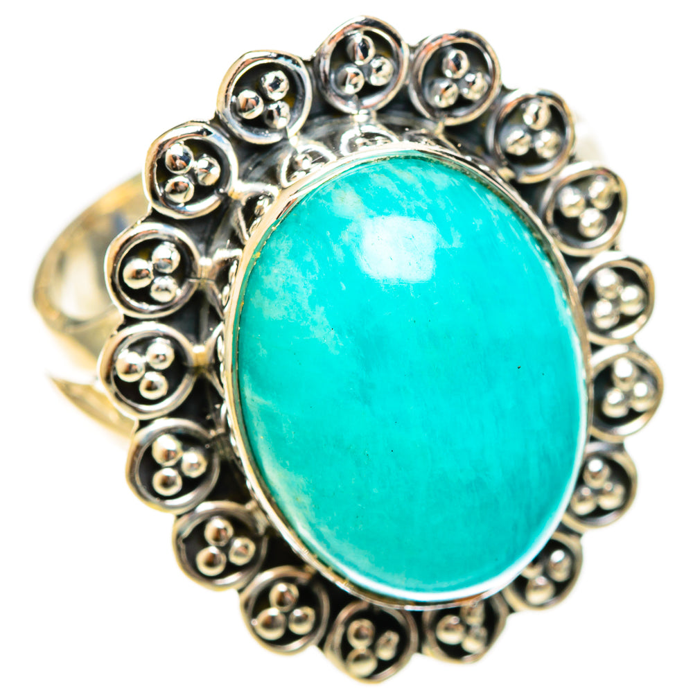 Amazonite Rings handcrafted by Ana Silver Co - RING122381 - Photo 2