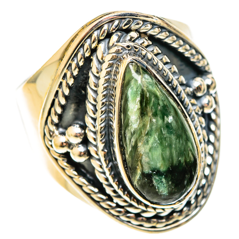 Seraphinite Rings handcrafted by Ana Silver Co - RING122400 - Photo 2