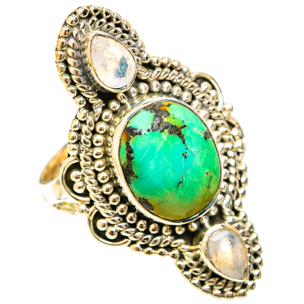 Tibetan Turquoise Rings handcrafted by Ana Silver Co - RING122484 - Photo 2