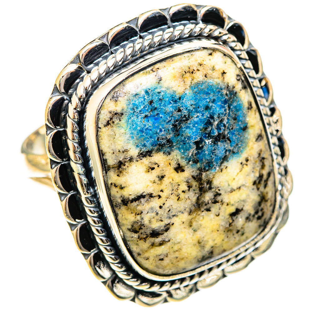 K2 Blue Azurite Rings handcrafted by Ana Silver Co - RING122503 - Photo 2