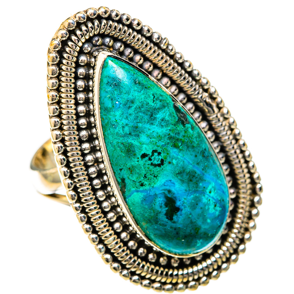 Chrysocolla Rings handcrafted by Ana Silver Co - RING122538 - Photo 2