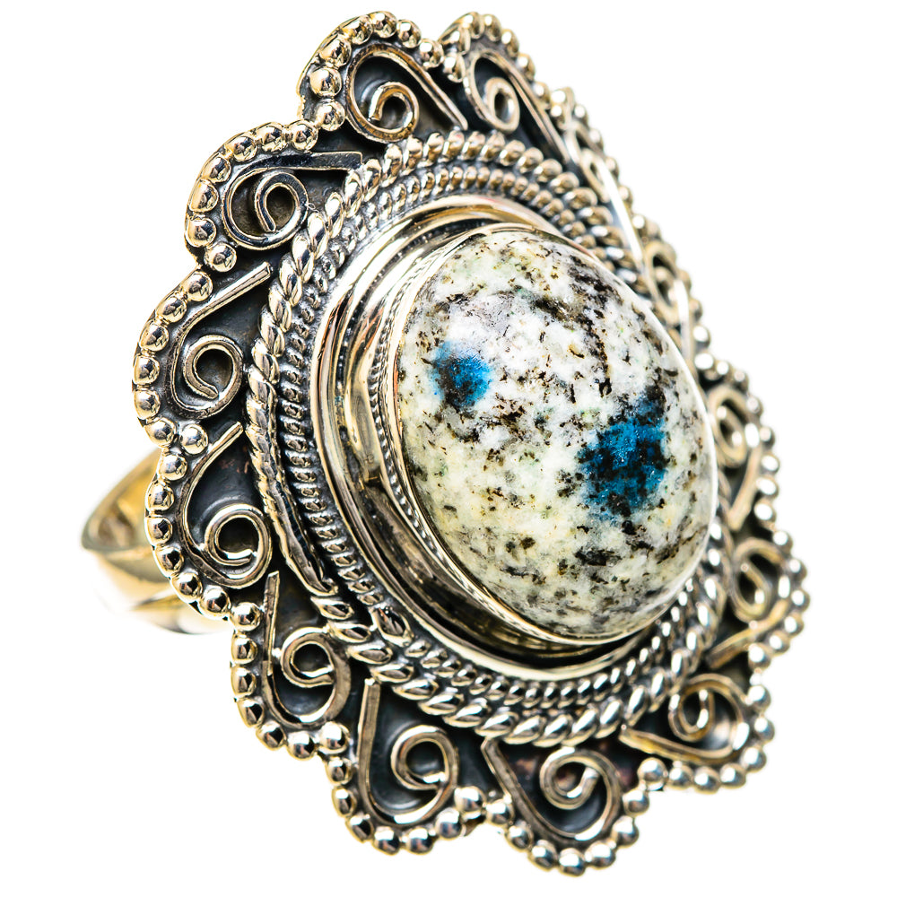 K2 Blue Azurite Rings handcrafted by Ana Silver Co - RING122652 - Photo 2