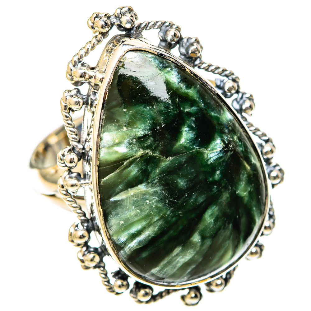 Seraphinite Rings handcrafted by Ana Silver Co - RING122664 - Photo 2
