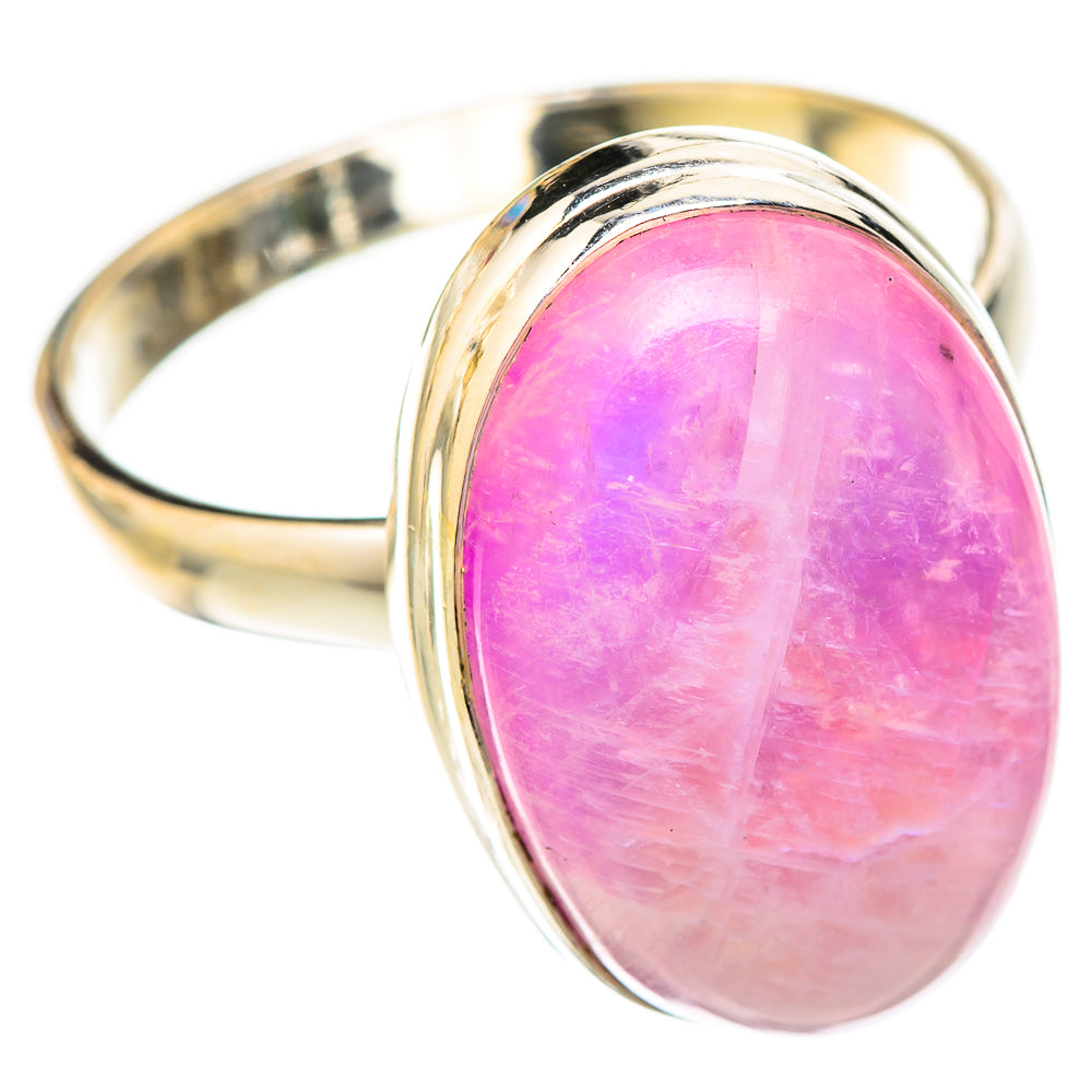 Pink Moonstone Rings handcrafted by Ana Silver Co - RING122702 - Photo 2