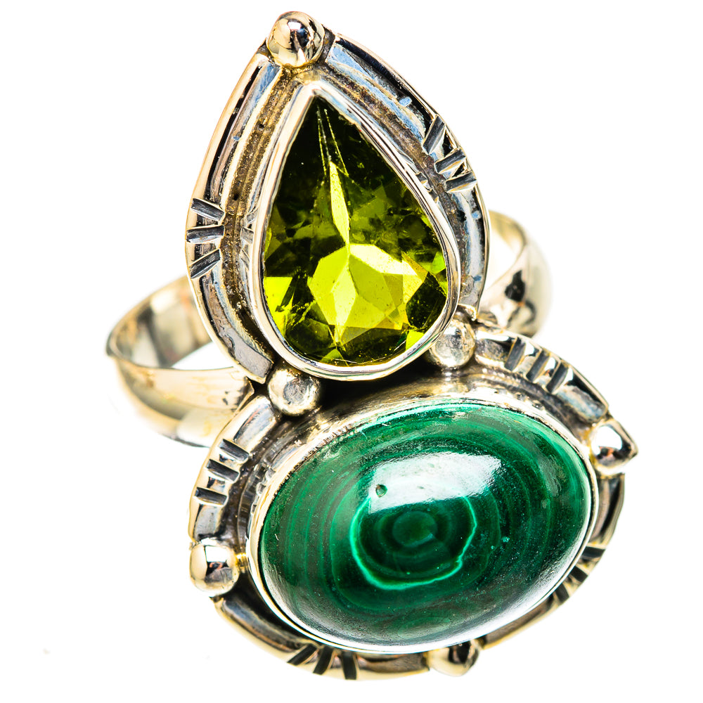Malachite Rings handcrafted by Ana Silver Co - RING122720 - Photo 2