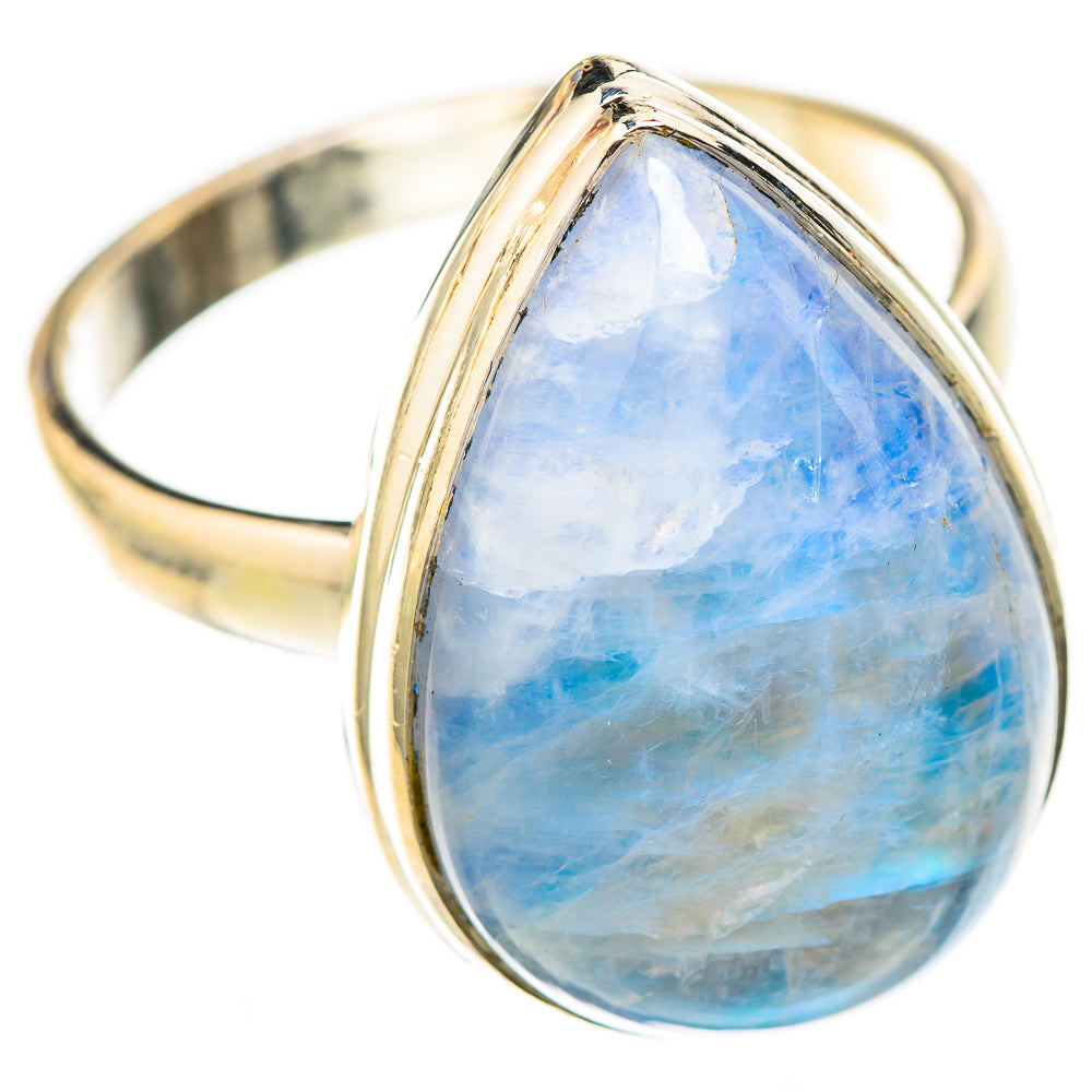 Rainbow Moonstone Rings handcrafted by Ana Silver Co - RING122746 - Photo 2